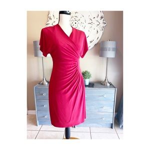 Evan Piccone Gathered Waist Red Dress Size 4